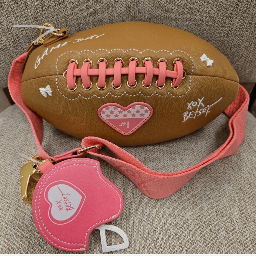 Betsey Johnson Kitsch XOTOSS Football Bag - Picture 3 of 11
